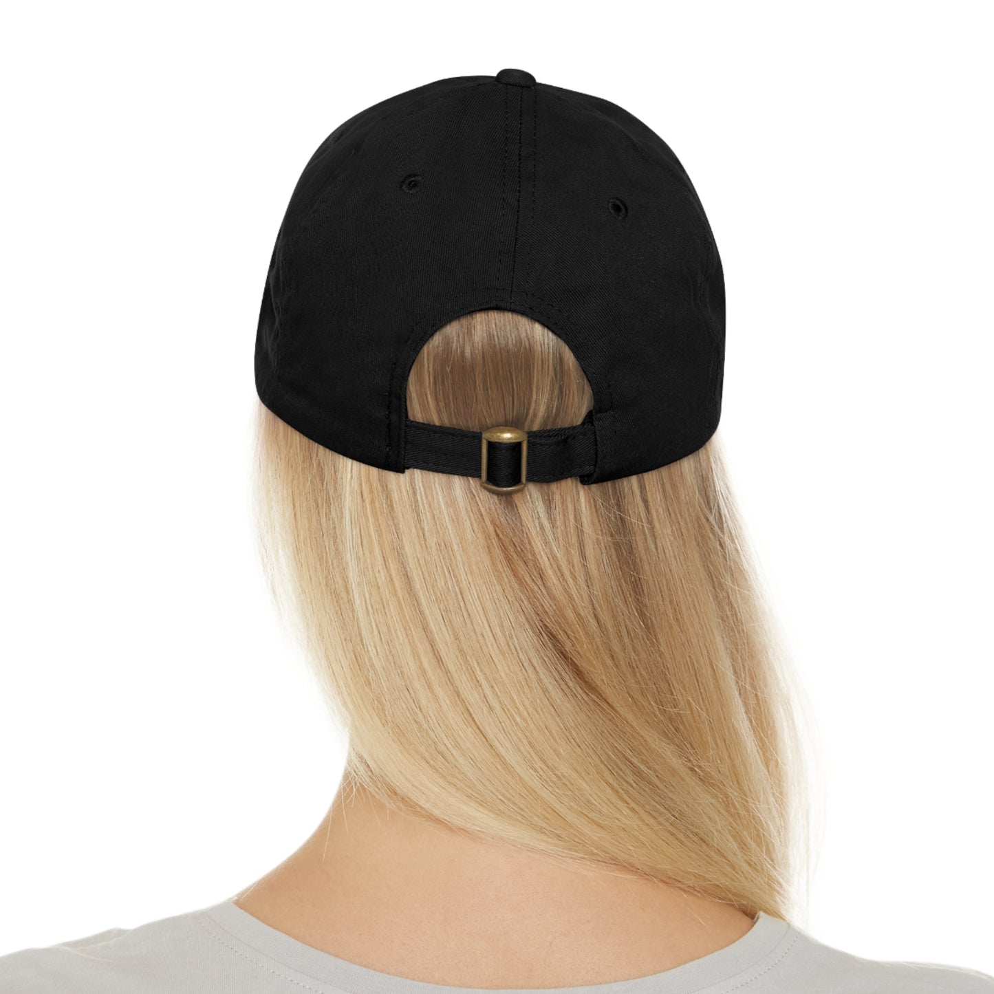 Project 395 Dad Hat with Leather Patch (Round)